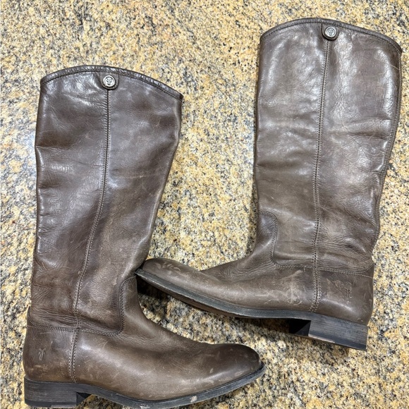 Frye Shoes - Frye Brown Leather Riding Boots women’s size 9